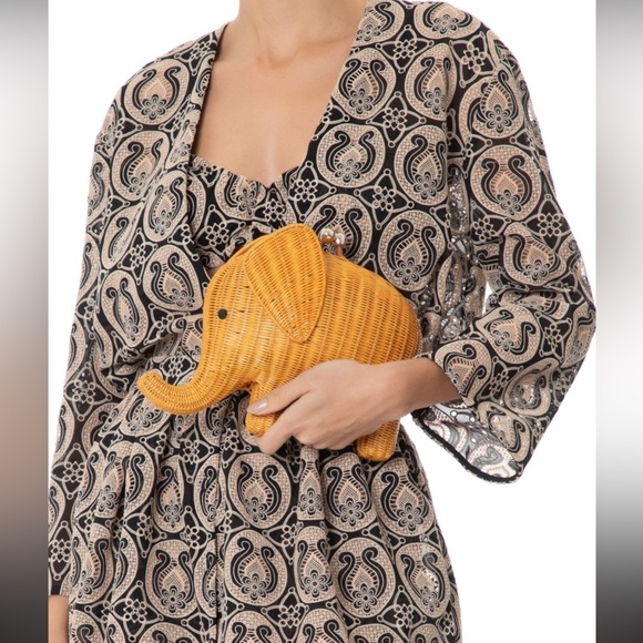 Serpui x Anthropologie Alec Elephant Clutch Bag - Picture 3 of 9